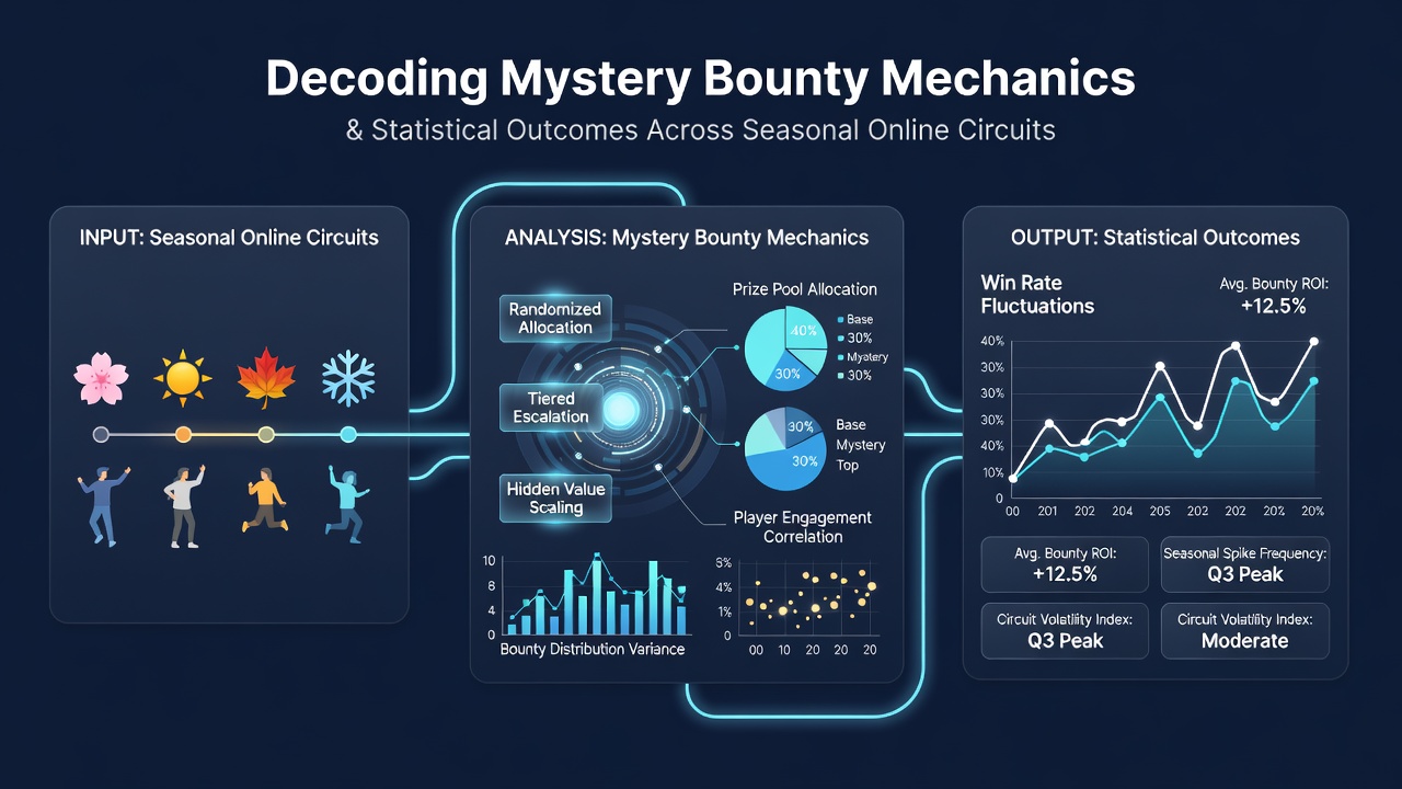 Diagram over statistiske udfald og varians i mystery bounty-turneringer fra sæson 2026
